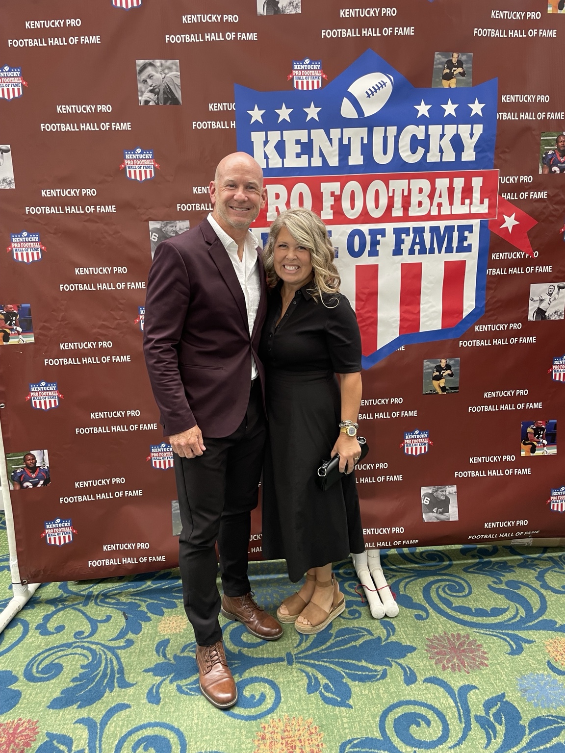 Jason and Dana Aubry at the Kentucky Pro Football Hall of Fame