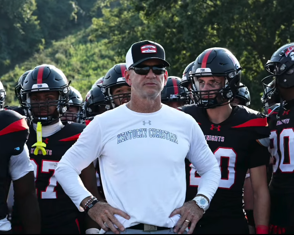 Coach Jason Aubry on the sideline